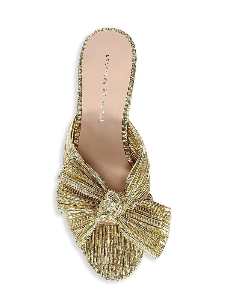 商品Loeffler Randall|Emilia Pleated Knot Mules,价格¥2604,第5张图片详细描述