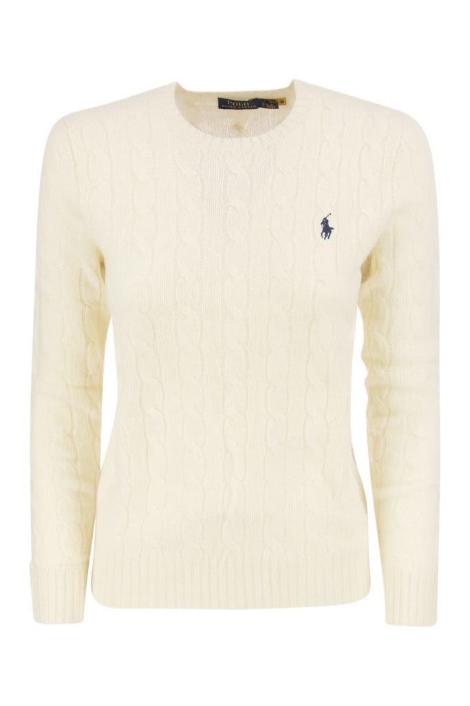 商品Ralph Lauren|女式 编织羊毛羊绒圆领上衣,价格¥1324,第1张图片