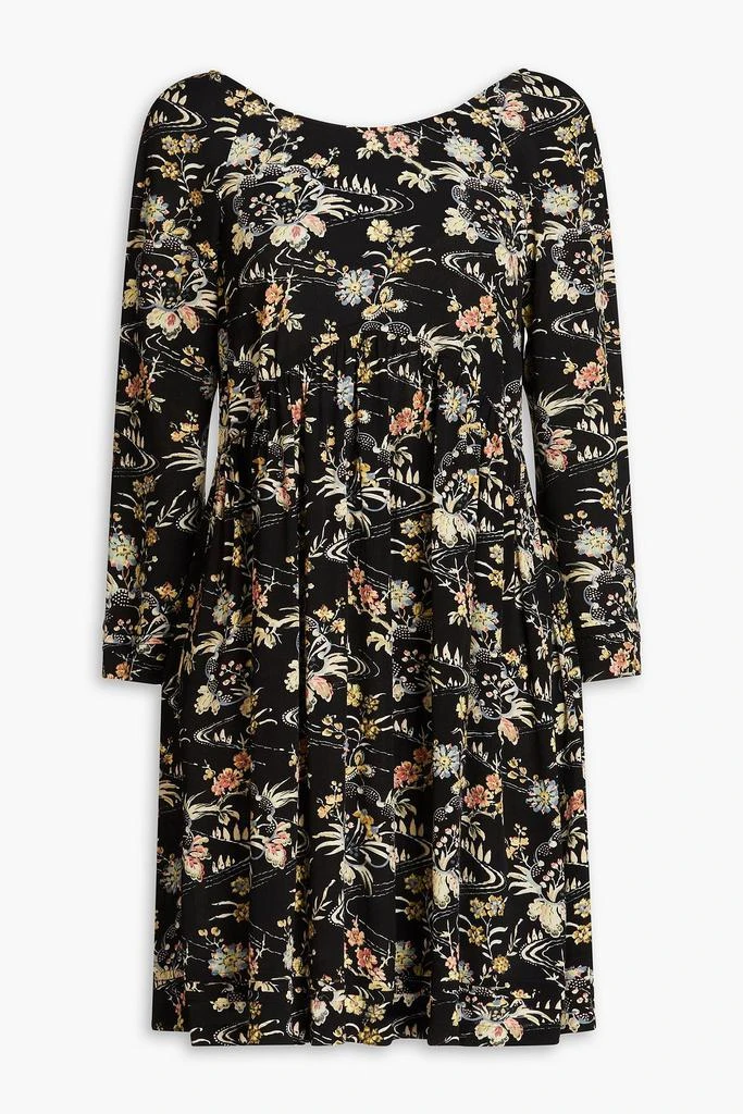 商品ba&sh|Fina pleated floral-print crepe mini dress,价格¥336,第1张图片