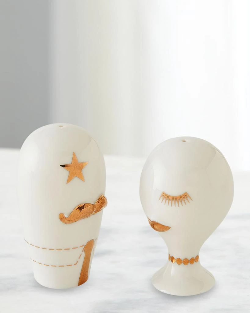 商品Jonathan Adler|Gilded Mr. and Mrs. Muse Salt and Pepper Set,价格¥382,第2张图片详细描述