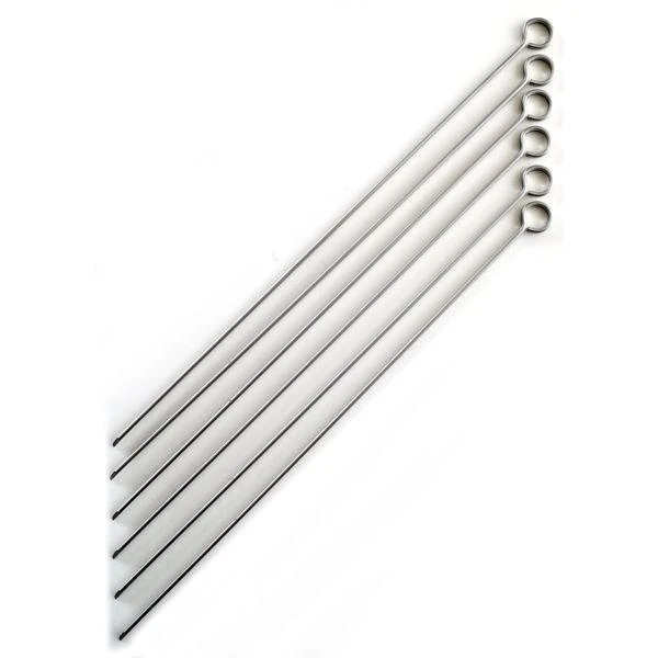 商品Norpro|Stainless Steel 14-Inch Barbeque Skewers, Set of 6,价格¥94,第3张图片详细描述