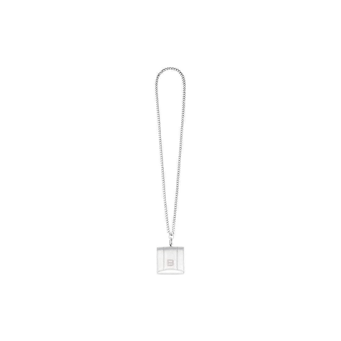 商品Balenciaga|包邮包税【预售7天发货】 BALENCIAGA巴黎世家 23秋冬 女士 耳机包 HOURGLASS EARPODS HOLDER METALLIZED 6954752107Q8103,价格¥4417,第1张图片