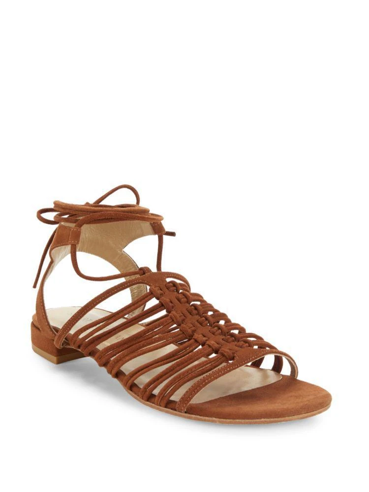 Knotagain Suede Caged Platform Wedge Sandals 商品
