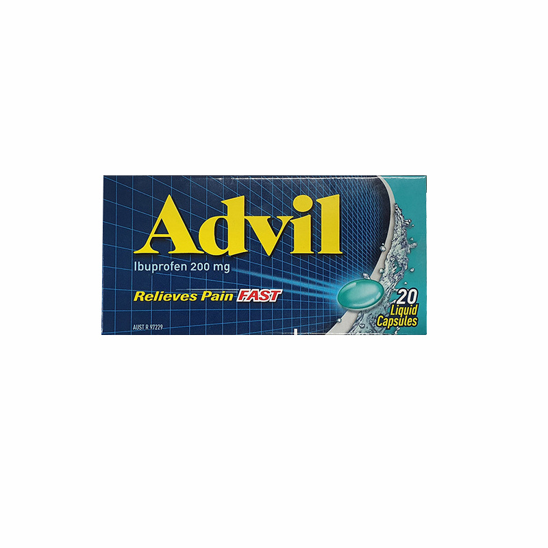 商品&be|Advil 布洛芬200mg液体胶囊背痛牙痛感冒流感肌肉关节炎疼痛退烧,价格¥216,第1张图片