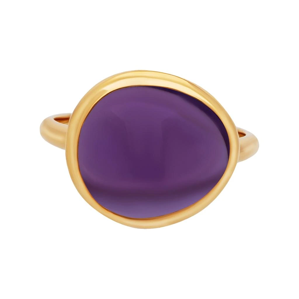 商品Fred|FRED Belles Rives 18K Rose Gold, Amethyst Band Ring sz 4.25 4B0813-047,价格¥4624,第1张图片