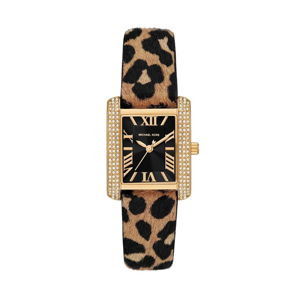 商品Michael Kors|MK7387 - Emery Three-Hand Animal Print Leather Watch,价格¥1044,第1张图片