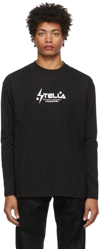 商品Stella McCartney|Black Graphic Logo T-Shirt,价格¥675,第1张图片