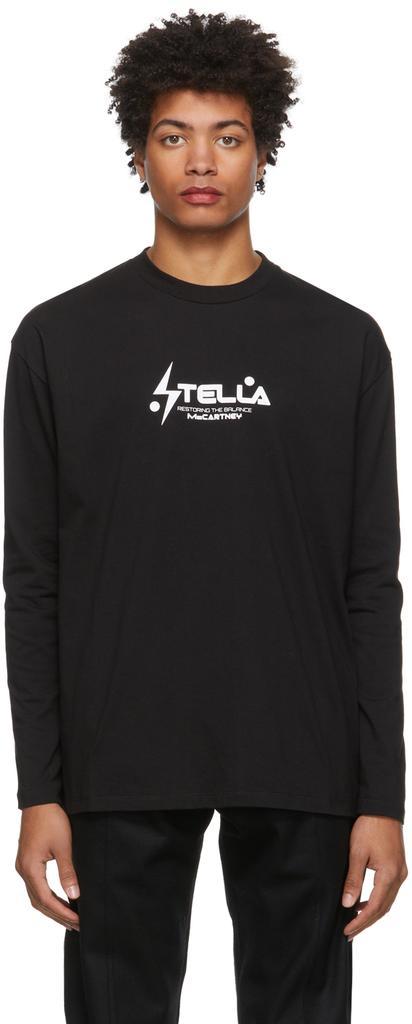 商品Stella McCartney|Black Graphic Logo T-Shirt,价格¥758,第1张图片
