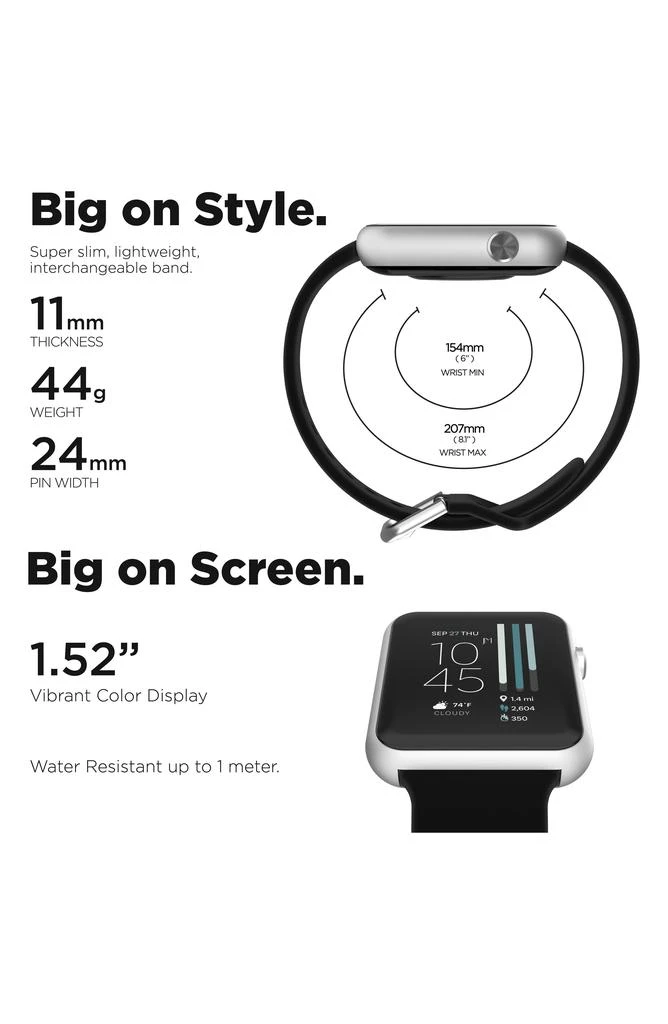 商品I TOUCH|iTouch Air 4 Jillian Michaels Edition Smartwatch, 45mm x 22mm,价格¥206,第3张图片详细描述