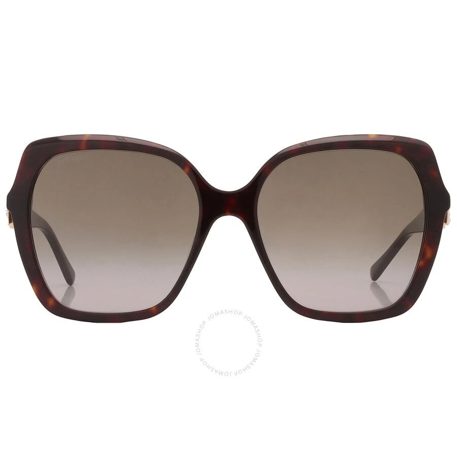 商品Jimmy Choo|Brown Gradient Butterfly Ladies Sunglasses MANON/G/S 0086/HA 57,价格¥468,第1张图片