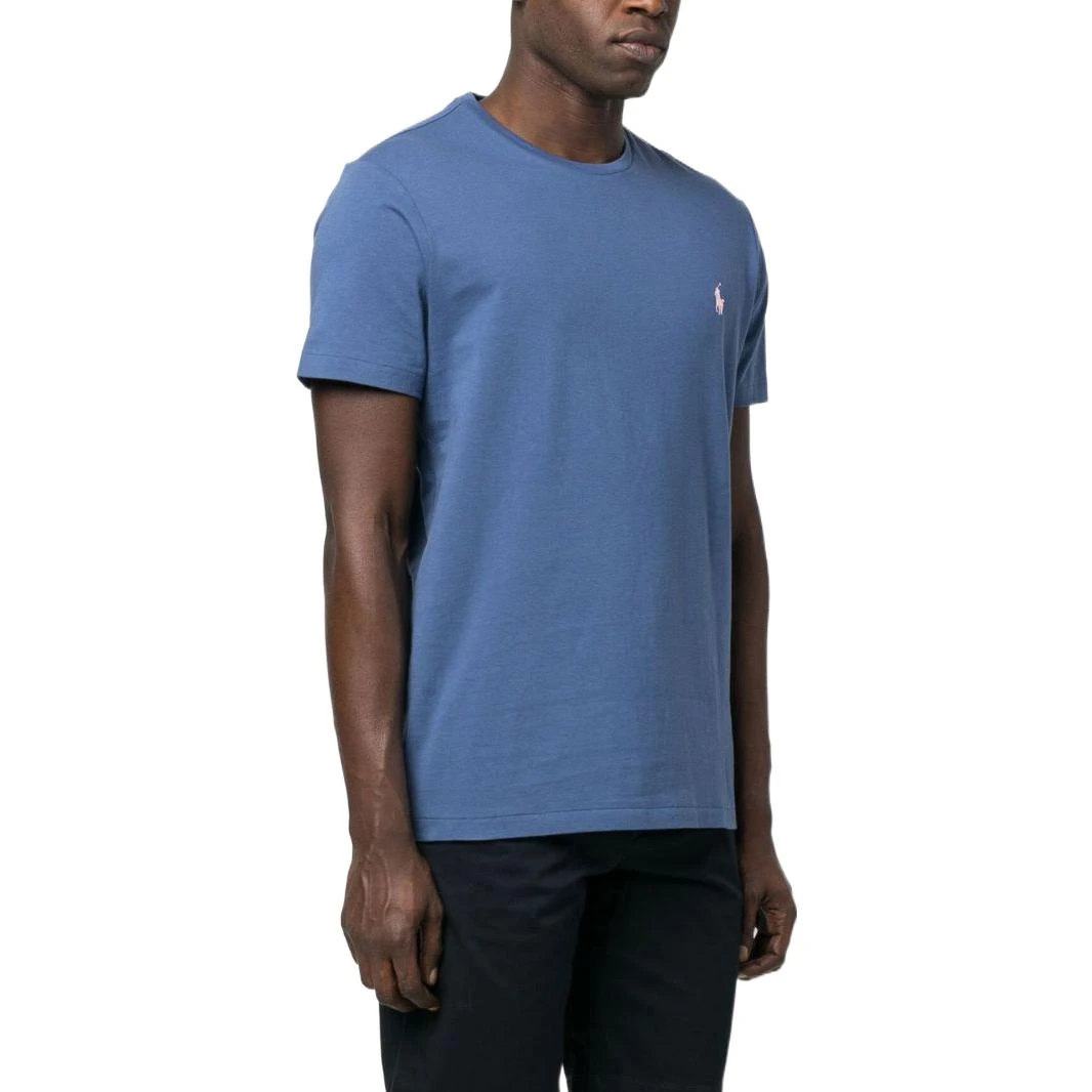 商品[国内直发] Ralph Lauren|SS23 Logo刺绣棉短袖T恤 男款 深灰蓝,价格¥434,第5张图片详细描述