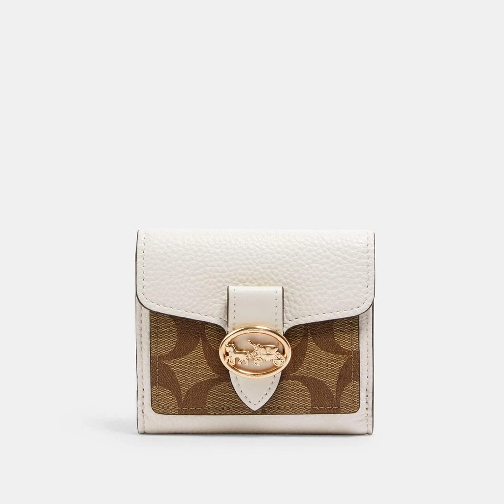 商品Coach|Coach Outlet Georgie Small Wallet In Signature Canvas,价格¥543,第5张图片详细描述