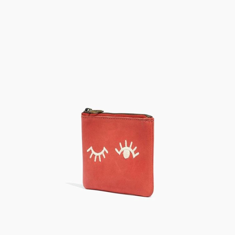 商品Madewell|The Leather Pouch Wallet: Winky Embroidered Edition,价格¥233,第3张图片详细描述