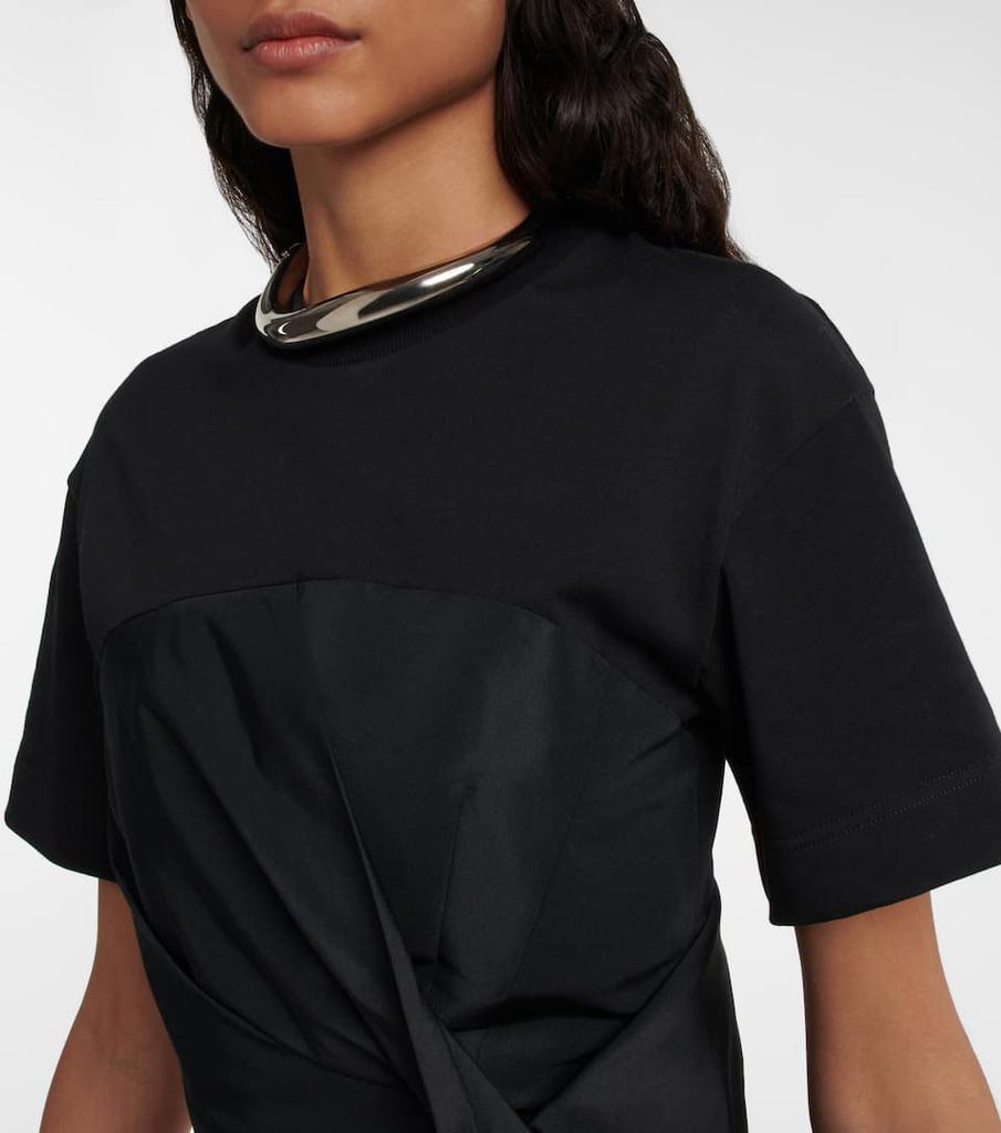 Hybrid Drape不对称棉质与罗缎T恤商品第4张图片规格展示