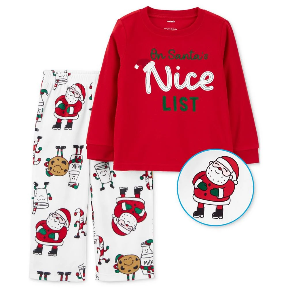 商品Carter's|Toddler Santa Cookies 2-Pc. Fleece Sweatshirt & Pajama Pants Set,价格¥179,第2张图片详细描述