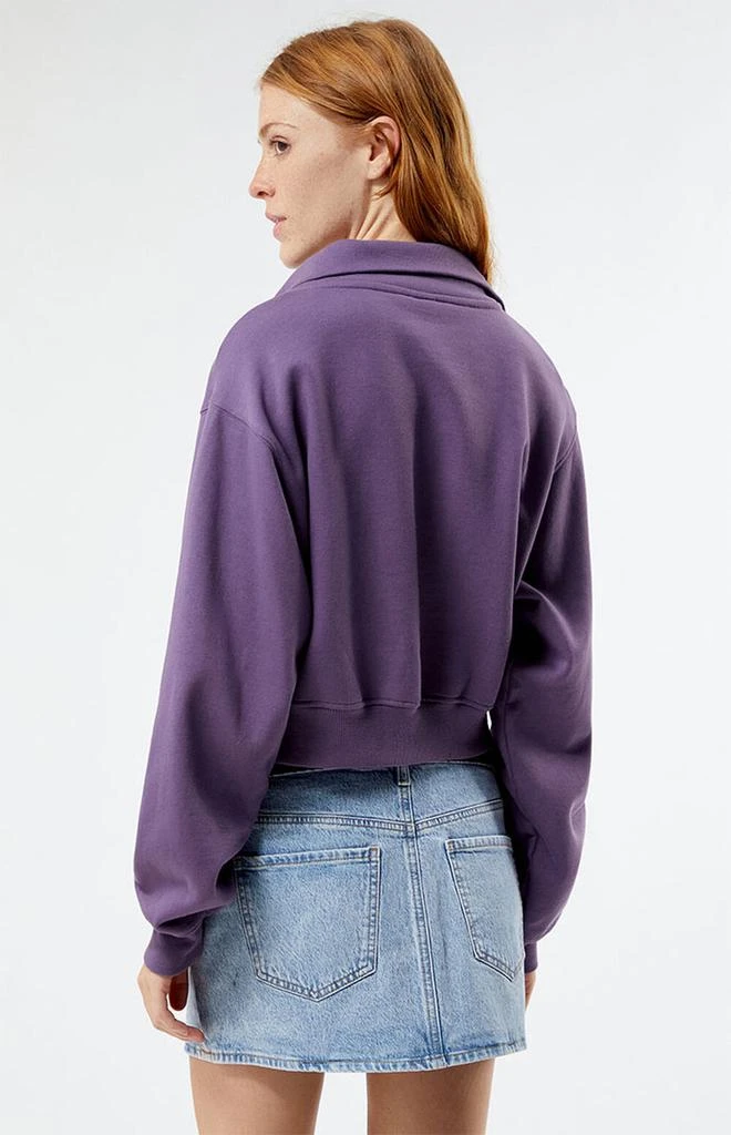 商品PacSun|Los Angeles Half Zip Cropped Sweatshirt,价格¥154,第4张图片详细描述