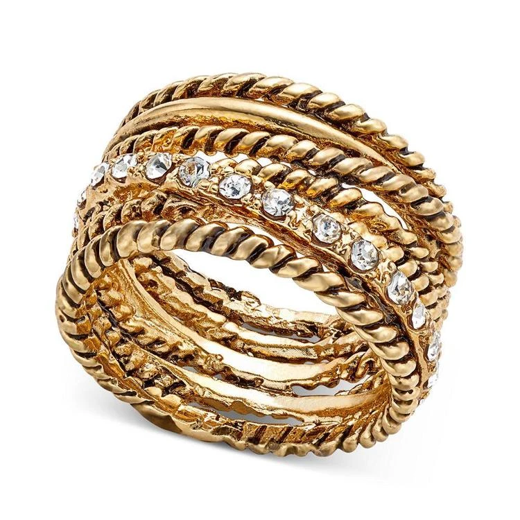 商品INC International|INC International Concepts Gold-Tone Pavé Stack-Look Ring, Only at Macy's,价格¥199,第2张图片详细描述