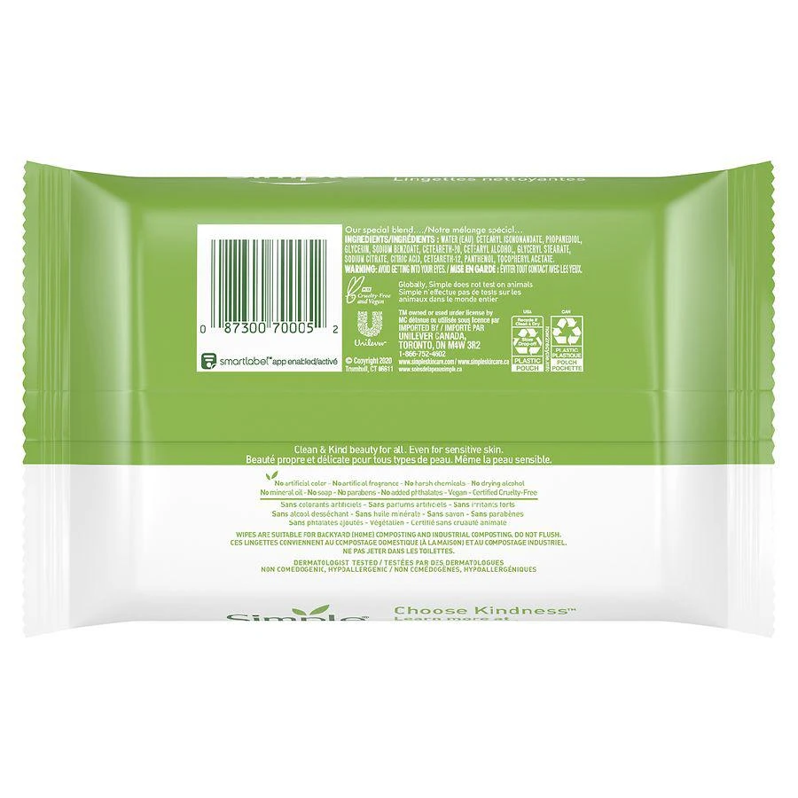 商品Simple|Facial Wipes Cleansing,价格¥47,第2张图片详细描述
