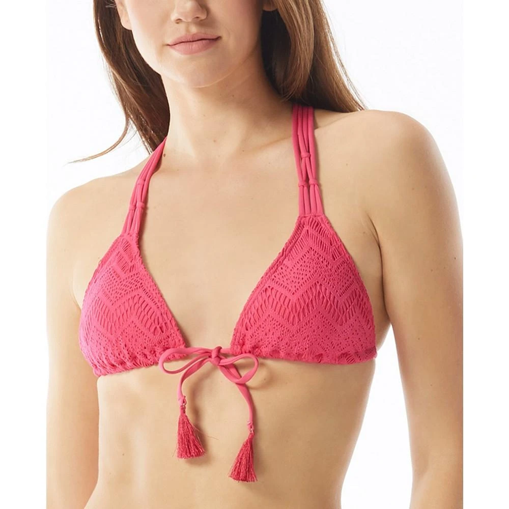 商品Vince Camuto|Crochet Tie-Front Triangle Bikini Top,价格¥357,第1张图片