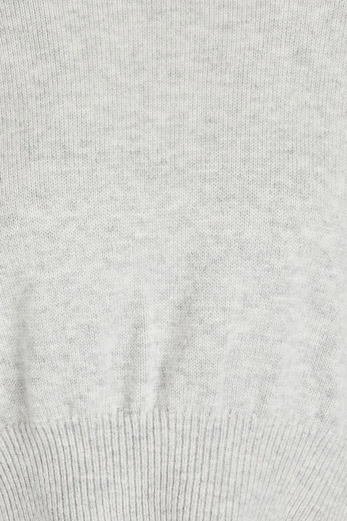 商品Alexander Wang|Cutout cropped tulle-paneled knitted sweater,价格¥1560-¥2597,第4张图片详细描述