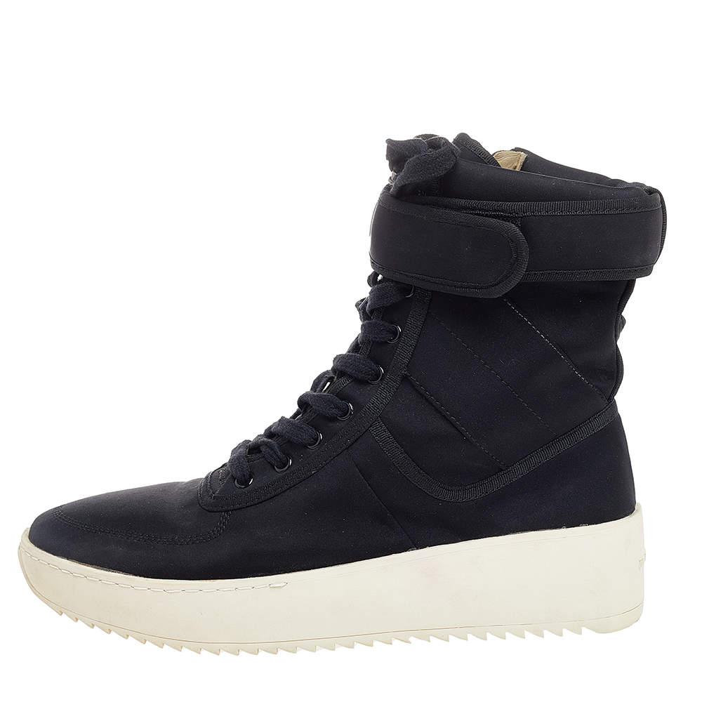 Fear Of God Black Neoprene Military High Top Sneakers Size 43商品第2张图片规格展示