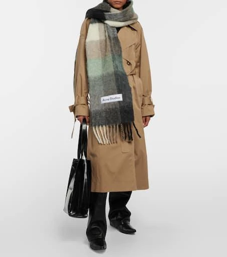 商品Acne Studios|Checked alpaca wool-blend scarf,价格¥2567,第2张图片详细描述