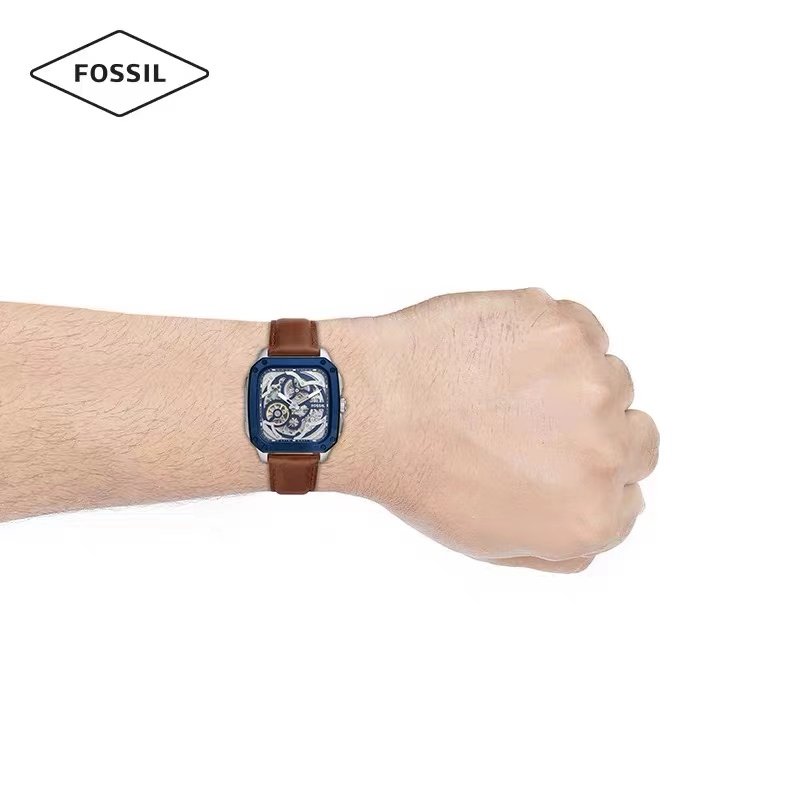 Fossil手表复古简约轻奢方形男士表高级感小众设计全自动机械表商品第2张图片规格展示