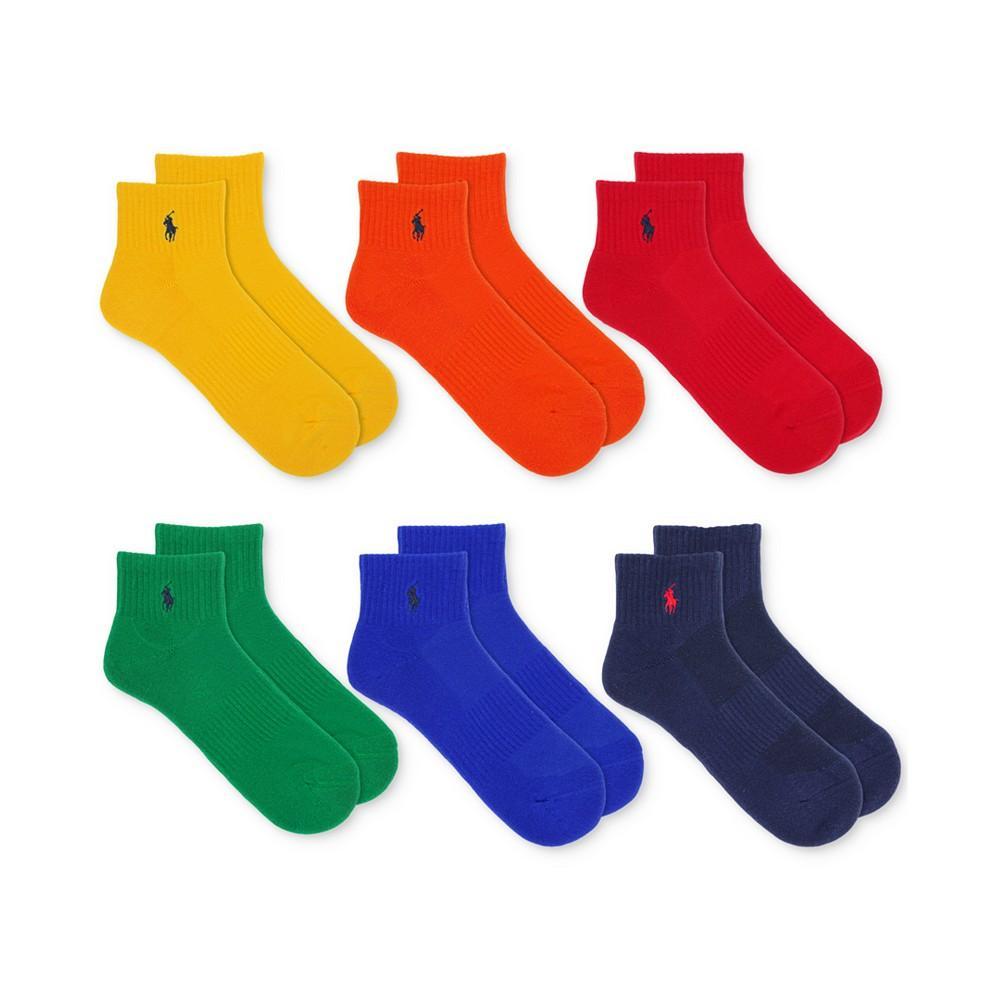 商品Ralph Lauren|Men's 6-Pk. Performance Colorful Quarter Socks,价格¥214,第1张图片