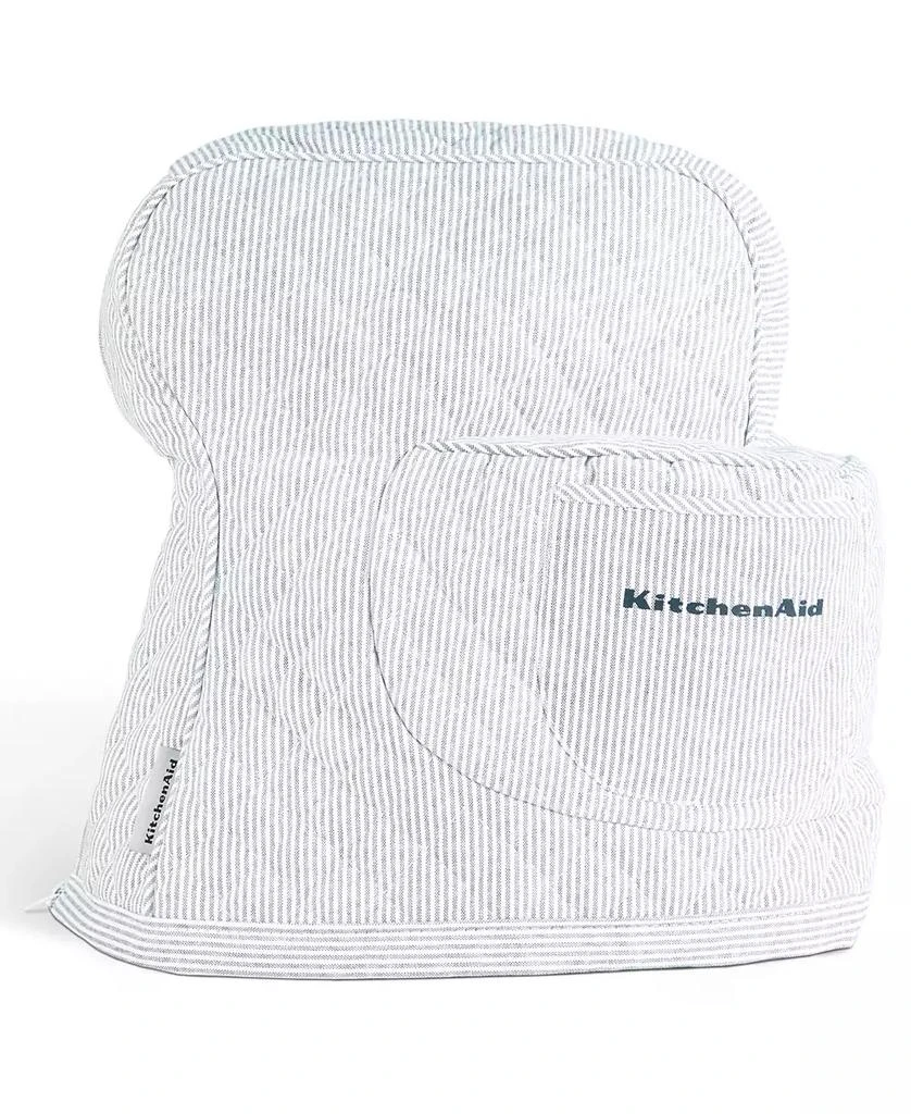 商品KitchenAid|Fitted Tilt-Head Ticking Stripe Stand Mixer Cover with Storage Pocket Quilted, 14.37" x 18" x 10",价格¥363,第1张图片