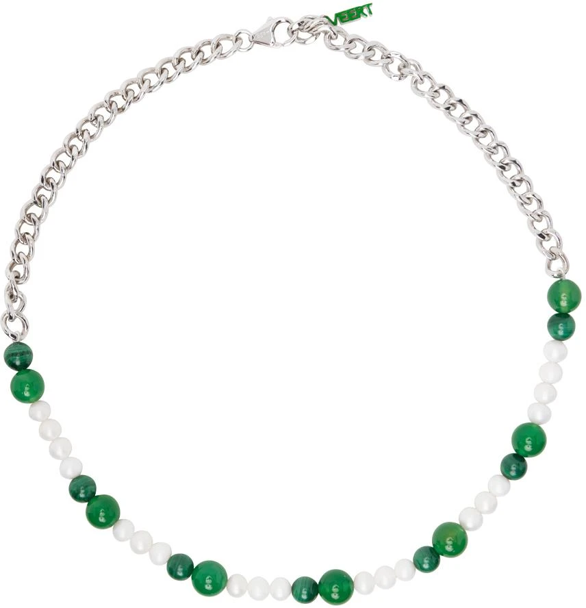 商品VEERT|White Gold Curb Chain Necklace,价格¥1404,第1张图片