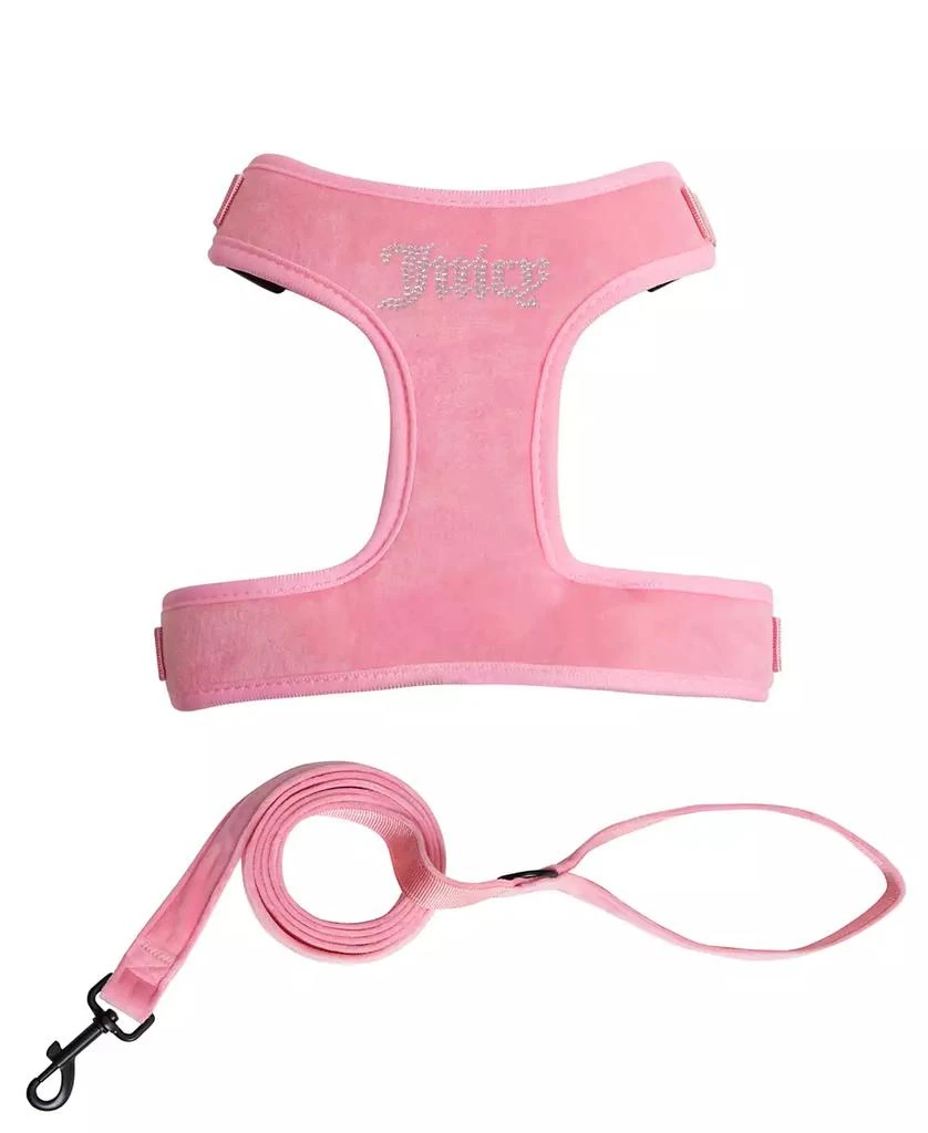 Bling Velour Pet Harness and Leash 2 Piece Set, Extra Small 商品