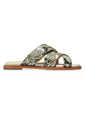商品Cole Haan|Winona Snakeskin-Print Leather Slide Sandals,价格¥606,第1张图片