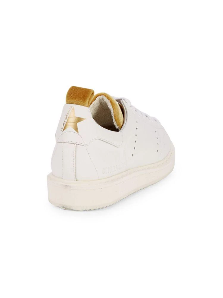 商品Golden Goose|Starter Velvet & Leather Sneakers,价格¥2698,第3张图片详细描述