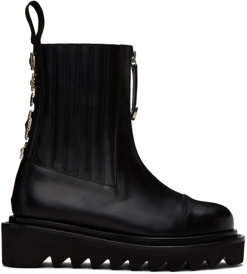 商品Toga Pulla|Black Zip Boots,价格¥1889,第1张图片
