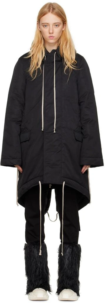 商品Rick Owens|Black Fishtail Coat,价格¥4728,第1张图片