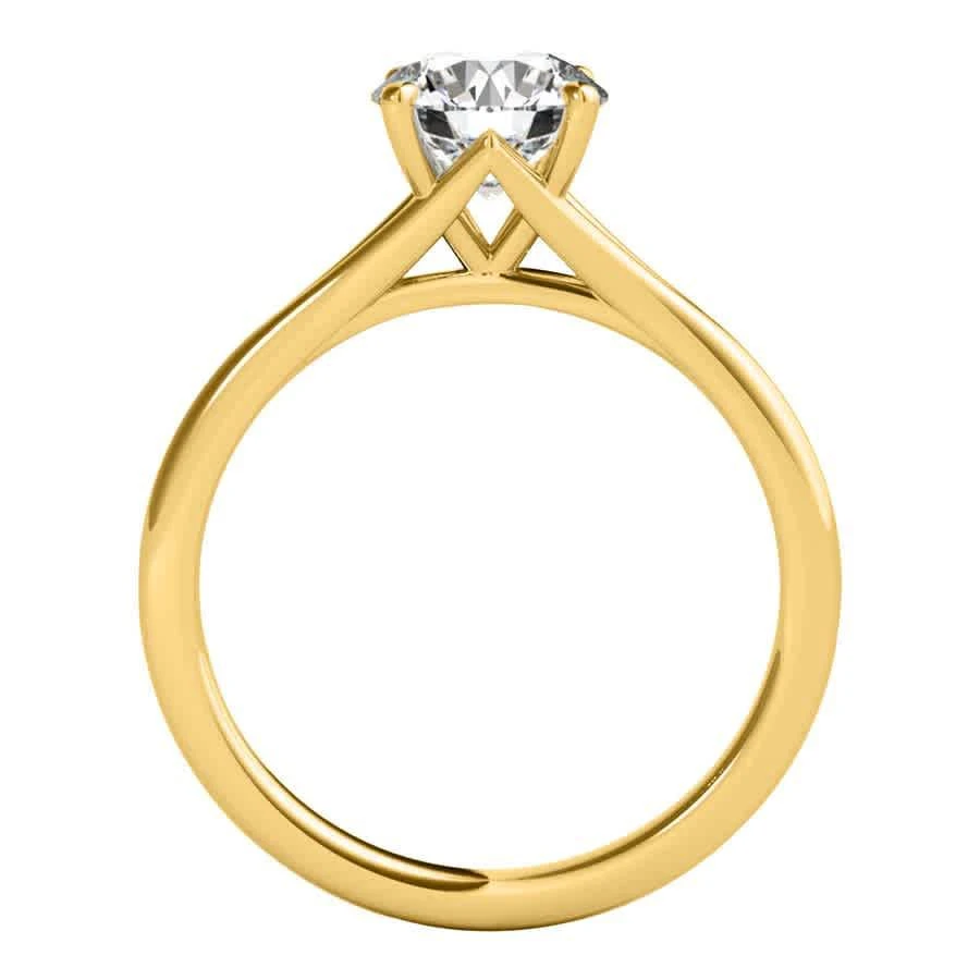 商品Maulijewels|1.00 Carat Moissanite White Diamond ( G-H/ VS1 ) Engagement Wedding Rings in 14K Yellow Gold,价格¥3713,第3张图片详细描述