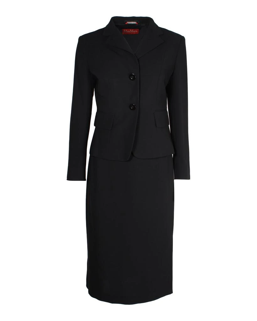 商品[二手商品] Max Mara|Max Mara Long Sleeve Dress in Black Triacetate,价格¥2278,第1张图片