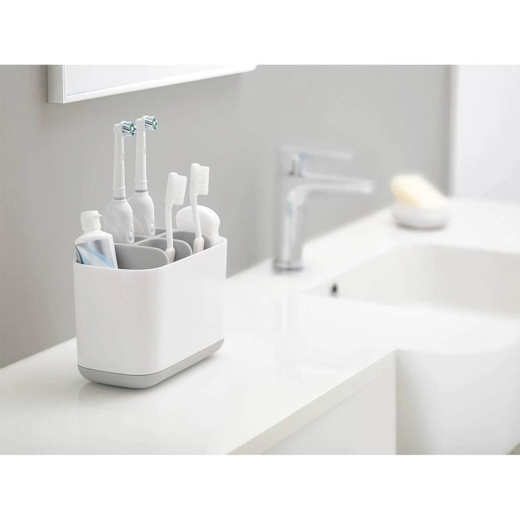 商品Joseph Joseph|Joseph Joseph Easy-Store Toothbrush Caddy Large - White/Grey,价格¥107,第4张图片详细描述