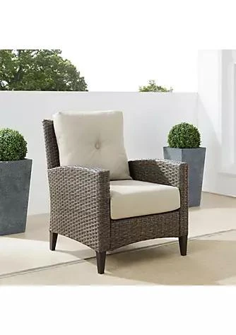 商品Crosley Furniture|Furniture Crosley Furniture Co7160 Lb Outdoor Wicker High Back Armchair Oatmeal Light Brown,价格¥4004,第1张图片