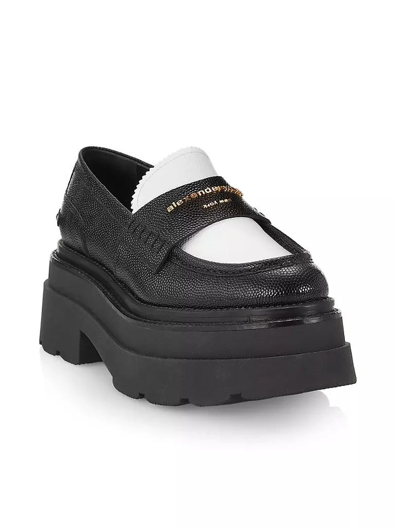 商品Alexander Wang|Carter Leather Platform Loafers,价格¥3576,第2张图片详细描述