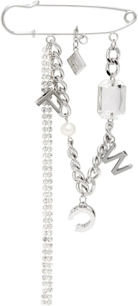 商品Feng Chen Wang|Silver Crystal Stitching Brooch,价格¥749,第1张图片