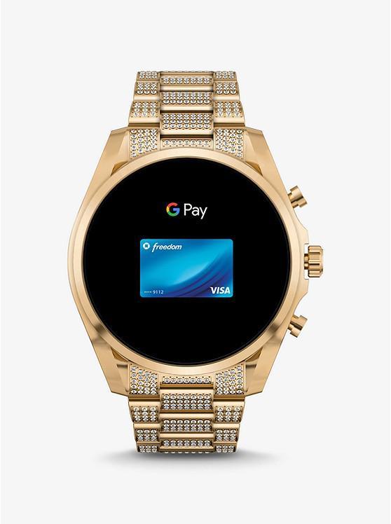 商品Michael Kors|Gen 6 Bradshaw Pavé Gold-Tone Smartwatch,价格¥3196,第7张图片详细描述