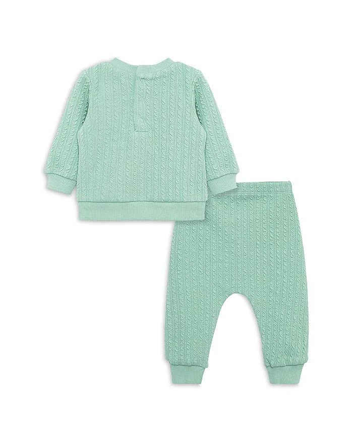 商品Little Me|Boys' Cotton Blend Cable Knit Sweatshirt & Joggers Set - Baby,价格¥169,第2张图片详细描述