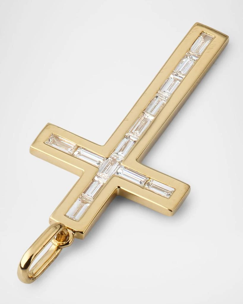 商品Sydney Evan|Men's 14K Gold Diamond Baguette Cross Pendant,价格¥27705,第4张图片详细描述