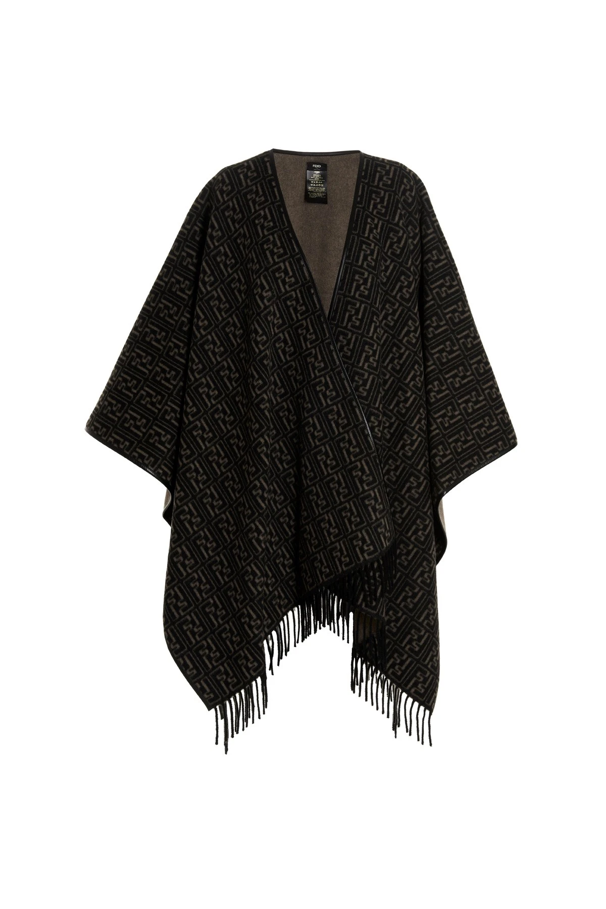 商品[国内直发] Fendi|FENDI 黑色女士斗篷 FXX056-ALGT-F0D8J,价格¥10679,第1张图片