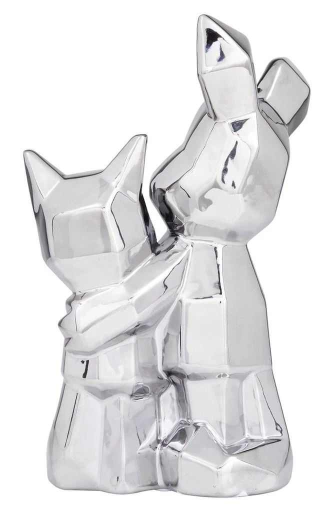 商品COSMO BY COSMOPOLITAN|Silvertone Porcelain Cubist Dog Sculpture,价格¥288,第2张图片详细描述
