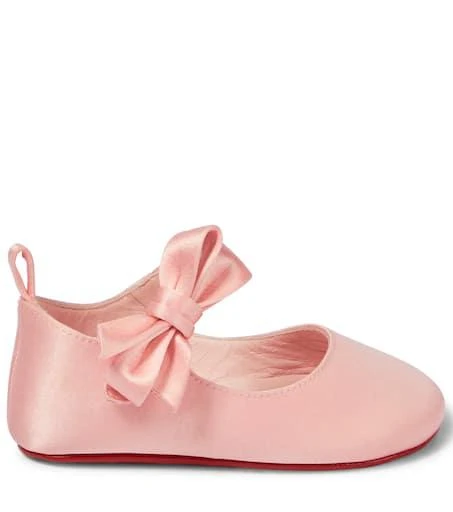 商品Christian Louboutin|Baby Lou Babe satin ballet flats,价格¥2705,第3张图片详细描述