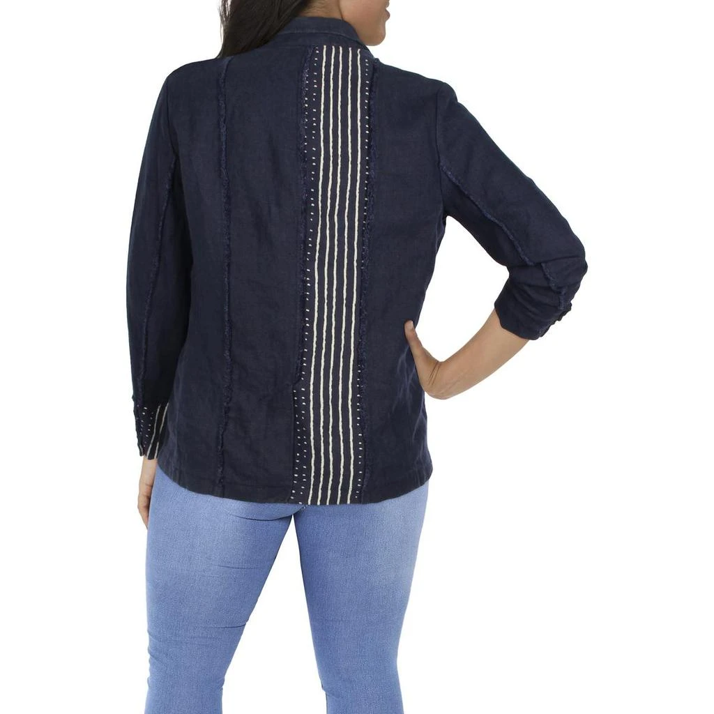 商品Ralph Lauren|Lauren Ralph Lauren Womens Trentyn Linen Printed Utility Jacket,价格¥286,第2张图片详细描述