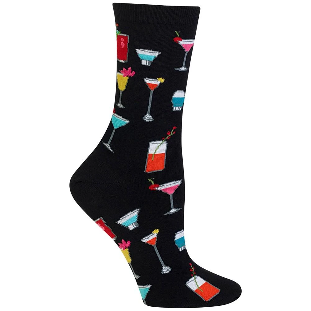 商品Hot Sox|鸡尾酒饮料袜子Hot Sox Women's Tropical Drinks Trouser Socks,价格¥67,第1张图片