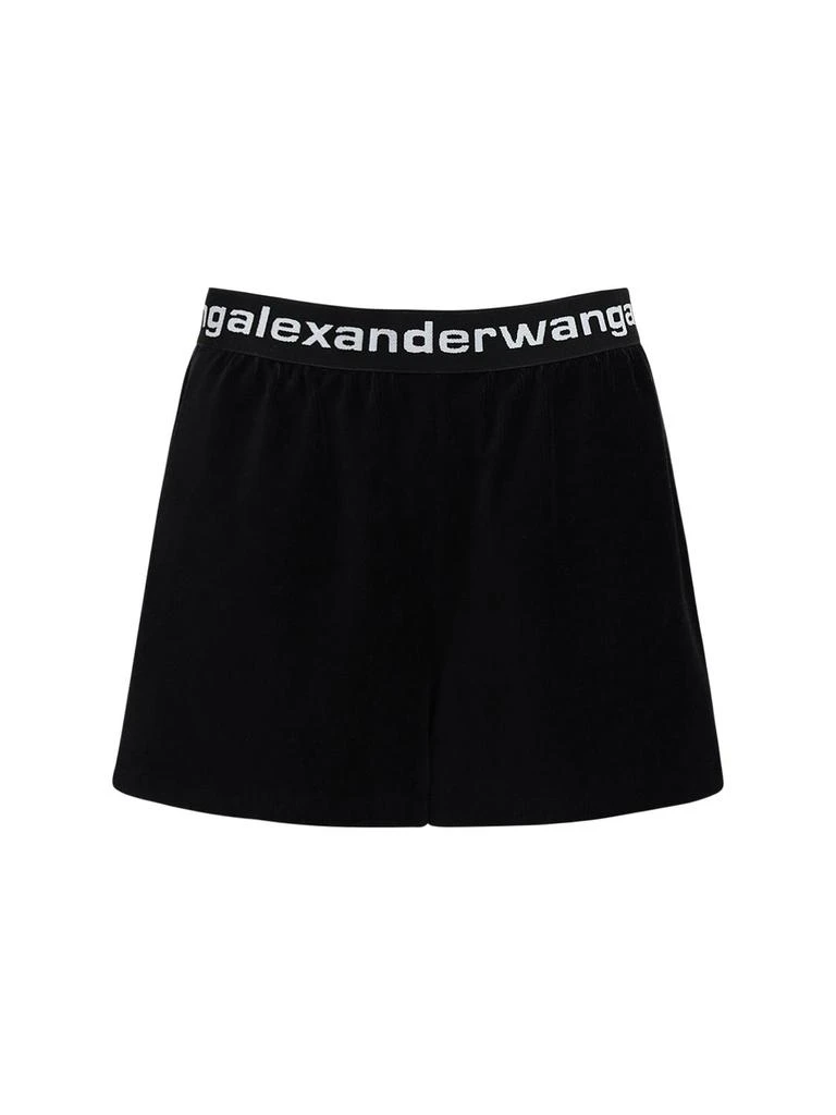 商品Alexander Wang|Stretch Corduroy Shorts W/ Logo,价格¥2011,第1张图片